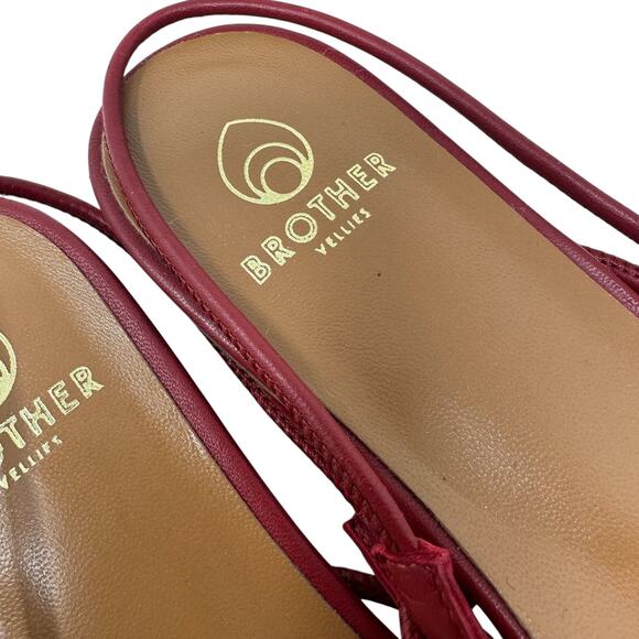 Brother Vellies Trieste Sandals Flat‎ Strappy Leather Red Size US 9 - Picture 12 of 14